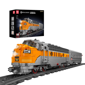 Mould King 12018 Дизельный локомотив USA EMD F7 WP | 1 541 деталь